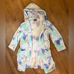 Girl’s Tie-Dye Hooded Plush Robe